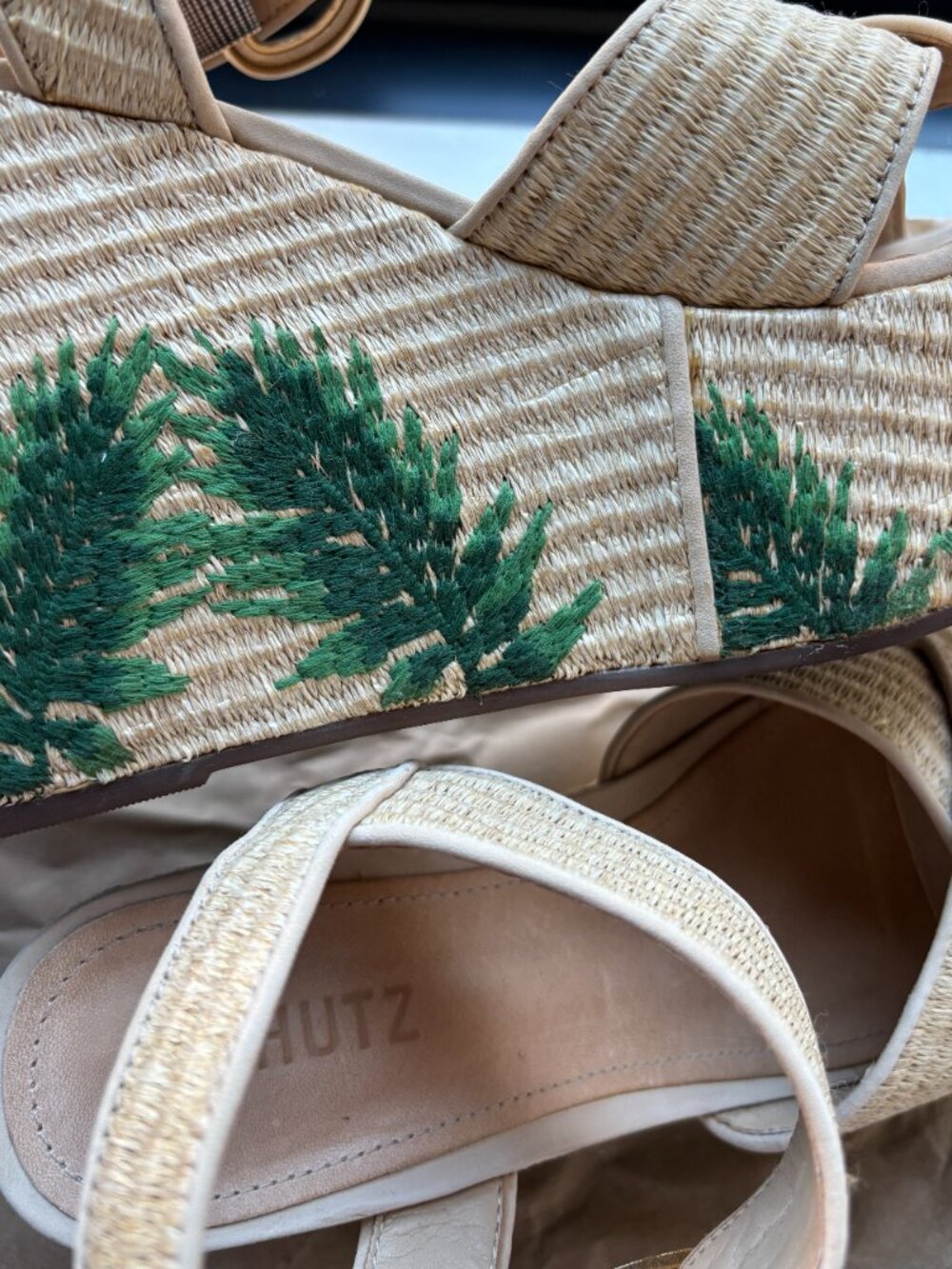 Schutz Rattan Wedges - Picture 3 of 5